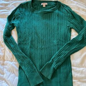 Merona Green Cable Knit Sweater size X Small